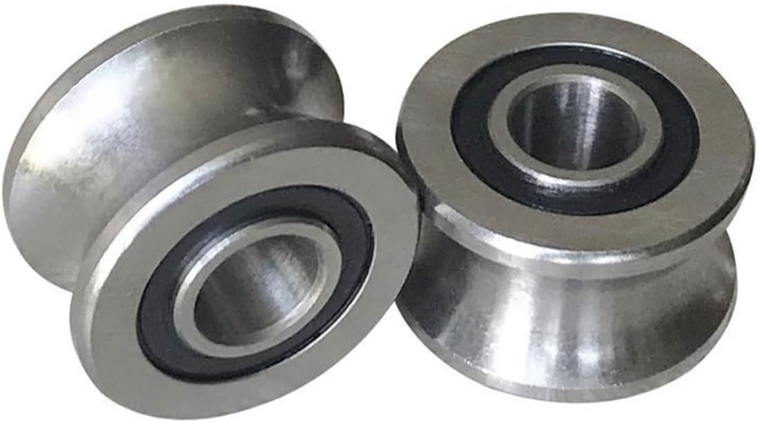 4 PCS U22 U Groove Bearing line Walking Guide Track Roller Bearing 8x22.5x14.5x13.5mm