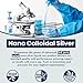Optivida Colloidal Silver Liquid for Immune Support - Premium 10PPM Nano Silver Hydrosol Liquid Supplement for Daily Wellness, Natural Silver Water for Adults & Kids, Non-GMO, Gluten-Free (16 Oz)