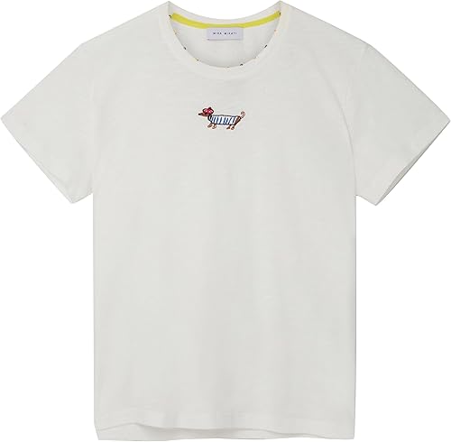 Mira Mikati Camiseta de Perro Salchicha Bordada