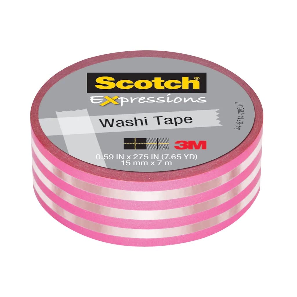 Scotch174; Expressions Glitter Tape, 5.4yd - Pink Pink