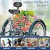 Barbella Adult Tricycle 7 Speed 3 Wheel Bike Adult Trikes, Three-Wheeled Bicycles Cruise Trike with Basket for Seniors, Women, Men for Recreation Shopping (26", Deep Green) #4