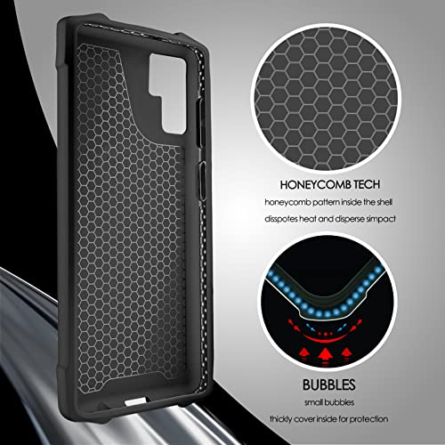 Image of Case for Samsung Galaxy S22 Ultra 5G Case, Bumper Protective Phone Case Shockproof TPU and 3D Soft PU Leather Pattern Cover for Samsung Galaxy S22 Ultra 6.8 inch Black