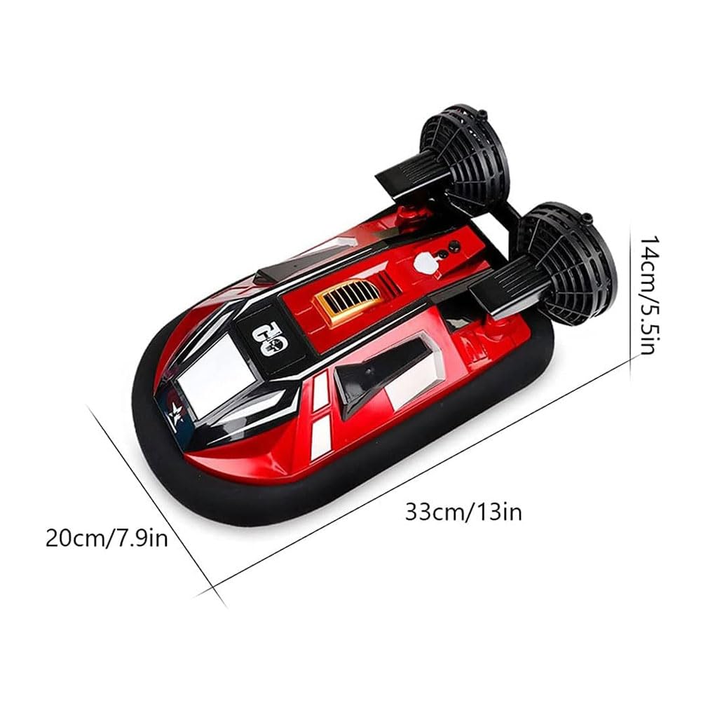 RC-Schiff, ferngesteuertes Hovercraft-Boot für Land und Wasser, 2,4 GHz funkgesteuertes Amphibienfahrzeug-Spielzeug mit doppelter Leistung, elektrisches Wasserfahrzeug, RC-Rennboot, Geschenke f