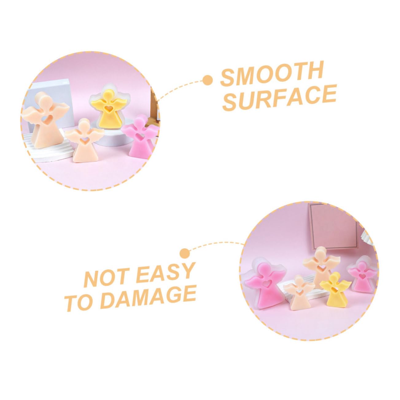 DOITOOL 5 Set Stampo Silicone Per Forma Da Materiale Resistente E Flessibile Per Fai Da Te E Decorazioni Artigianali Per Profumate E Lavoretti 2 Pezzi * 5