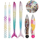 Juego de 6 bolígrafos de pintura de diamante 5D, herramientas de bricolaje, colorido, bolígrafo de espiral, bonito para diamantes, decoración de punto de cruz.