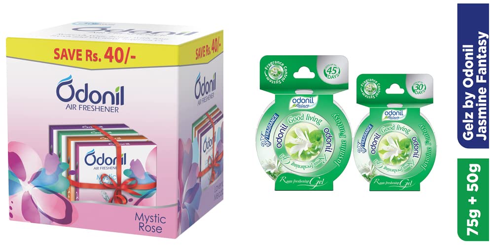 Odonil Bathroom Air Freshener Blocks Mixed Fragrances - 48g (Pack of 4 ...