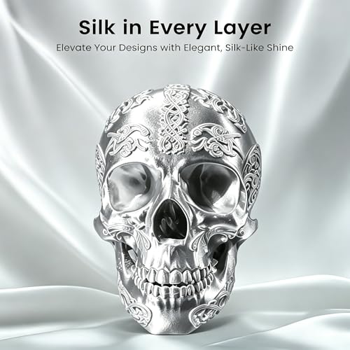 Image of Silk PLA 3D Printer Filament 1.75mm Filajoy3D 3D Printing Filament 1KG Dimensional Accuracy + /- 0.03mm for Most FDM 3D Printers Silver