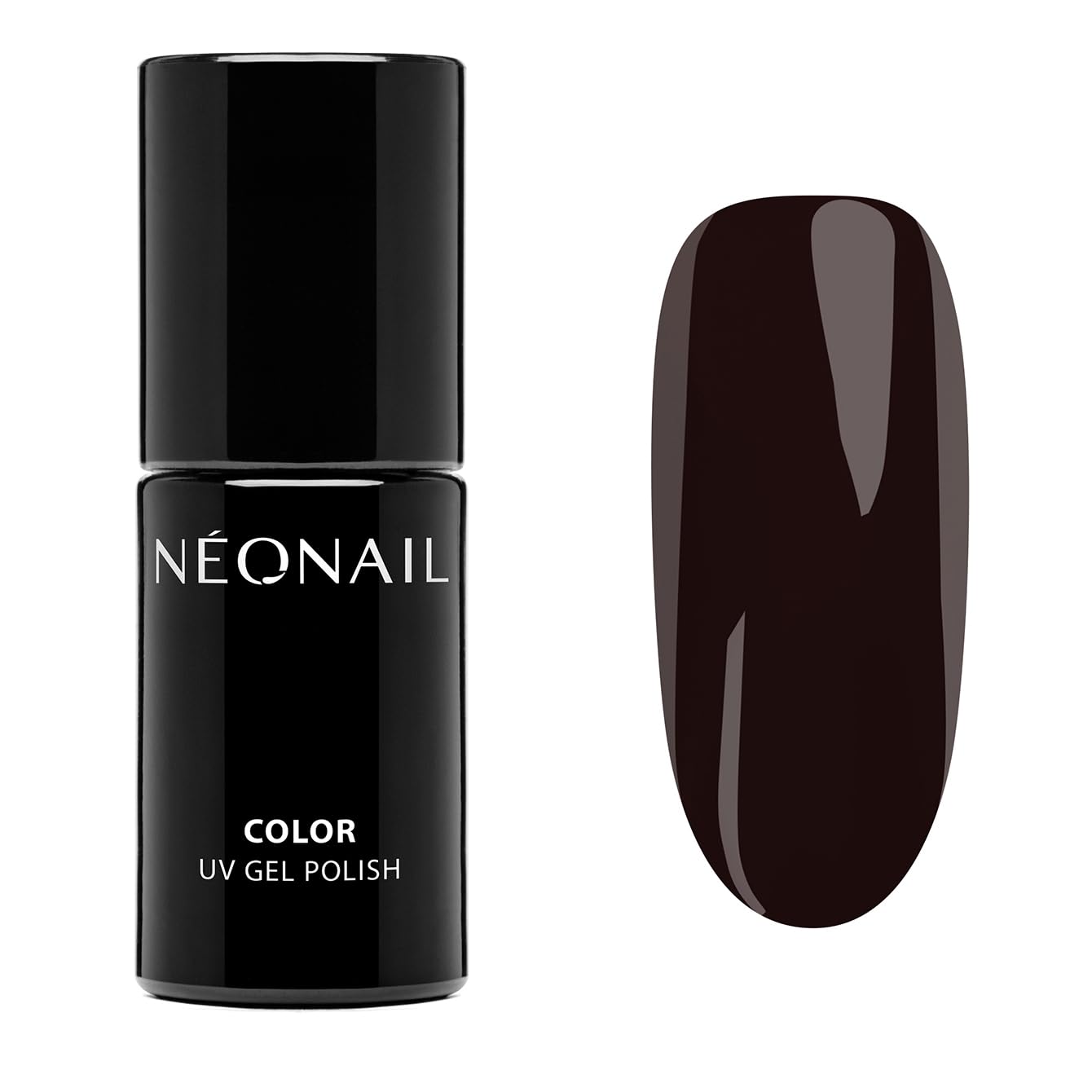 NÉONAIL Pintauñas Semipermanentes 7,2 ml - Marrón - Dark Obsidian - Esmaltes Semipermanentes Para Uñas - Gel Uñas - Manicura - Nail Art - Brillo Uñas - Laca De Uñas - Esmalte Uñas