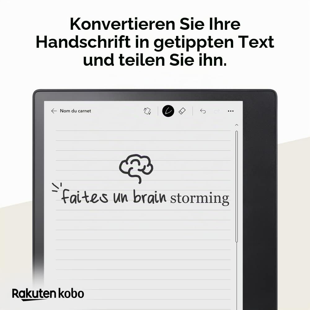 Kobo Elipsa 2E | eReader | Antireflex-Touchscreen 10,3 Zoll mit ComfortLight Pro | Kobo Stylus 2 Nicht im Lieferumfang enthalten | WLAN | Papier E-Ink-Technologie | 32 GB Speicher (generalüberholt)