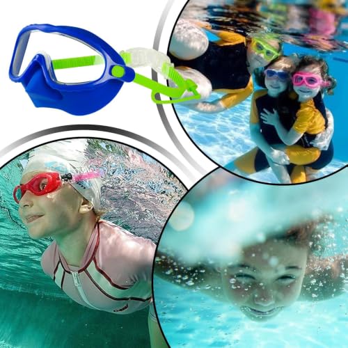 Gafas de buceo infantiles con cubierta nasal y lente antiastillamiento para niños 4