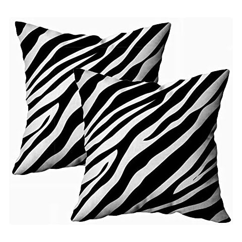 ROOLAYS Holiday Pillow, Christmas Couch Pillows Square Both Sides Pillow Covers 18X18Inch Pack 2 Zebra Animal Print Pattern Image Cover
