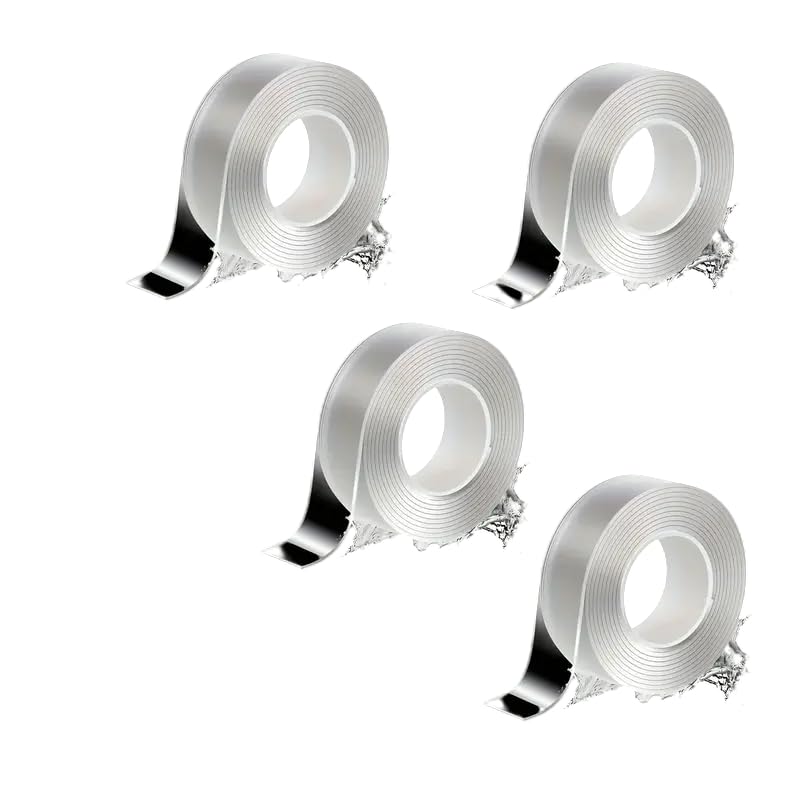 Image of Double Sided Tape Heavy Duty - Adhesive Silicone Tape, Heat Resistant, Multi-Functional, Removable, Washable, Reusable Anti-Slip Gel Nano Grip Tape (4)