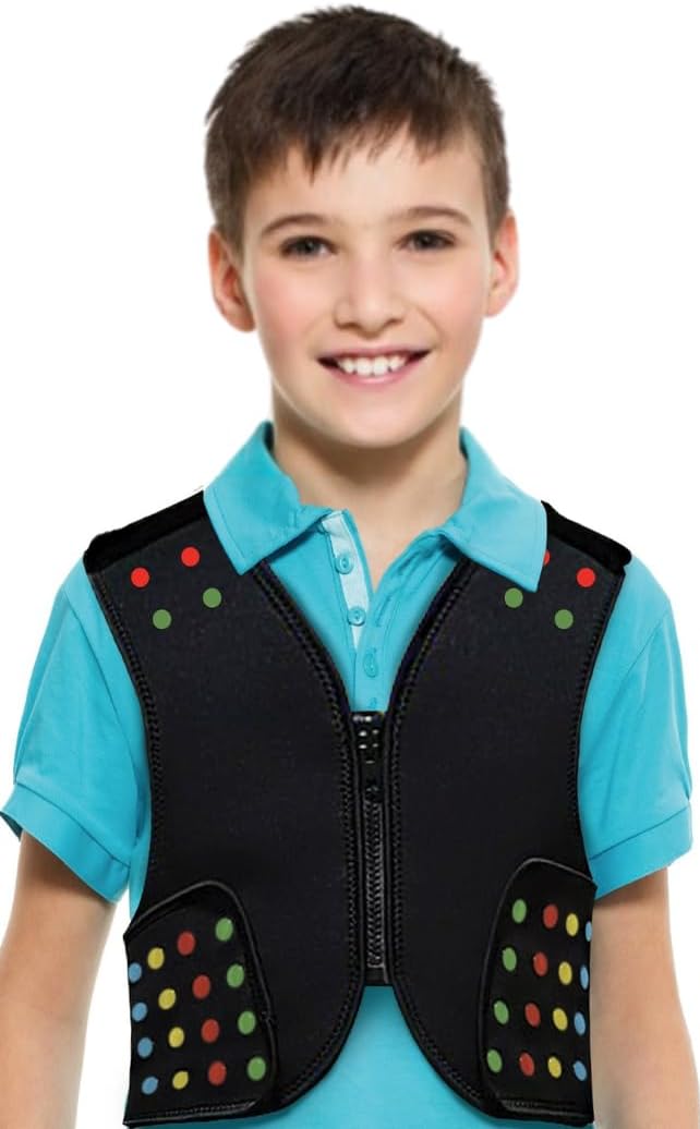 Kids Compression Vest for Autism, ADHD & Sensory Disorders - Precision Fit, Color-Coded Compression Levels,