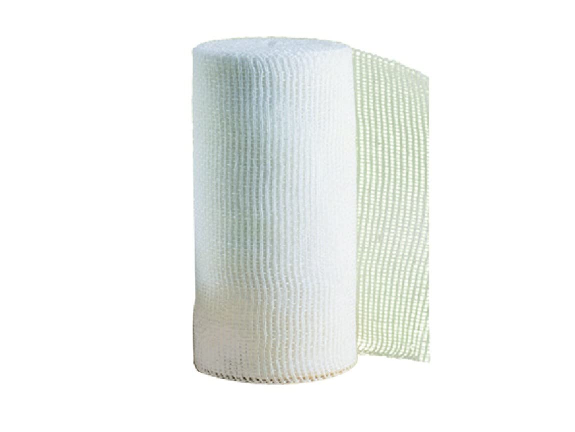 GIMA - Benda di Garza Idrofila Orlata 20 fili, 100% Cotone Candido Idrofilo, Bordo Orlato, senza Lattice, Misura 5 m x 10 cm, Astuccio da 100 Rotoli