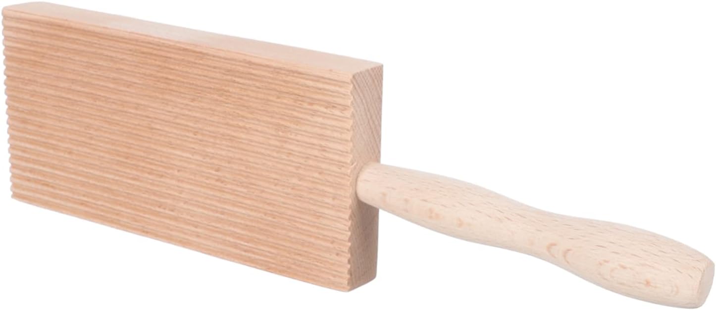 VOSAREA Wooden Pasta Board for Homemade Gnocchi Spaghetti Non-stick Surface Stripe Design Beechwood Kitchen Gadget for Making