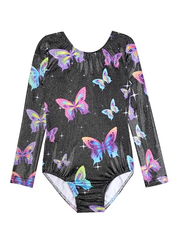 HOZIY Gymnastics Leotards for Girls Unicorn Pink Purple Sparkly Dancewear Activewear Quick Dry