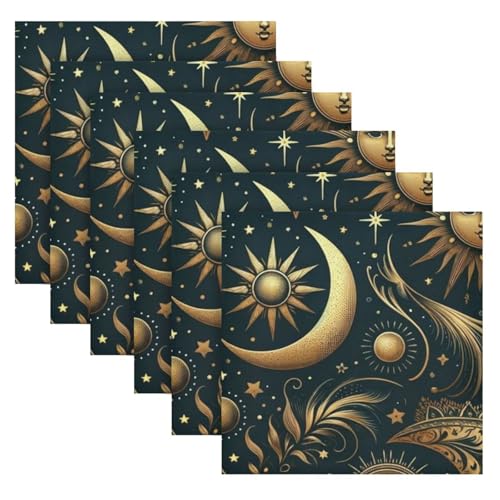 Servilletas de Tela Boho Set de 6 Multicolor 20x20 in miniatura 2