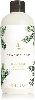 Thymes Soft Surface Scrub - Frasier Fir - Multipurpose Surface Cleaner - - Pine Scented Stain Remover with Baking Soda, Fennel & Parsley Extracts - Gentle Yet Effective Household Cleaner - 11.5 Fl Oz