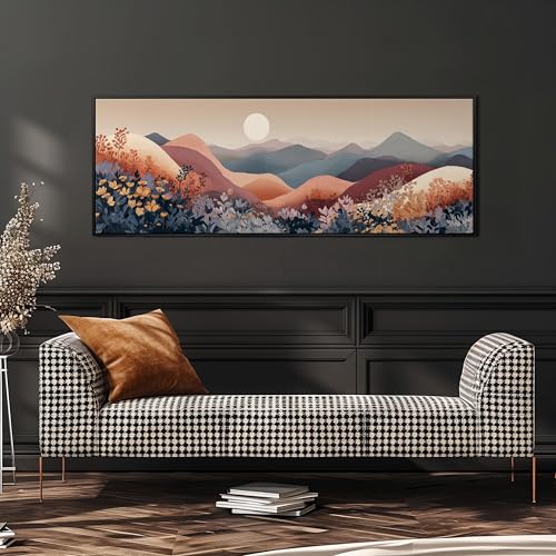 Paysage de collines stylisées XBTYKPB pour habiller un grand mur blanc sans encombrer