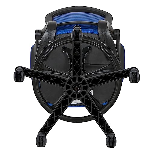 Flash Furniture Kale Mid-Back Blue Mesh Ergonomic Drafting Chair With Adjustable Foot Ring And Flip-Up Arms #TOP7