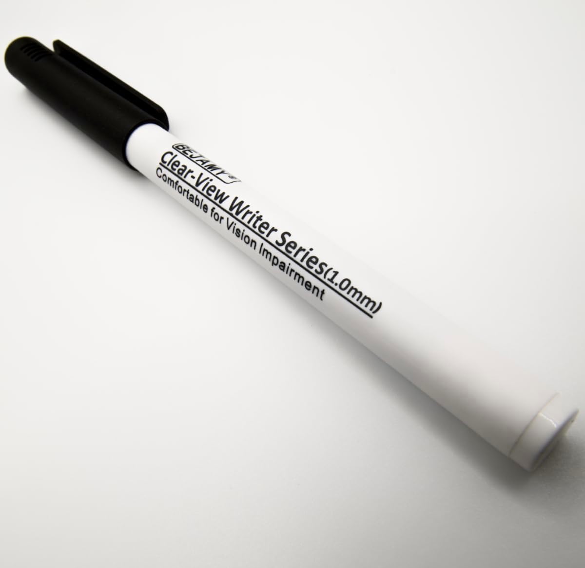 (Bullet Tip-1.0mm, PACK of 12, Black Water-Based ink) Clear-View Writer Bold Writing Pen, Low Vision Assistive Writing Tool for Visual Impairment,Odorless,Non-Toxic,No Oil,Alcohol Free image 2