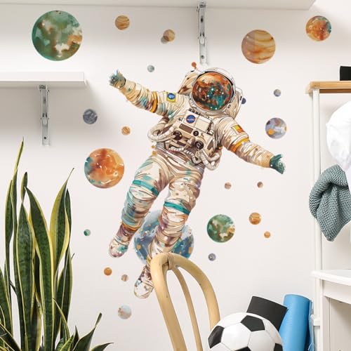 Vinilo decorativo astronauta para paredes habitación infantil miniatura 5