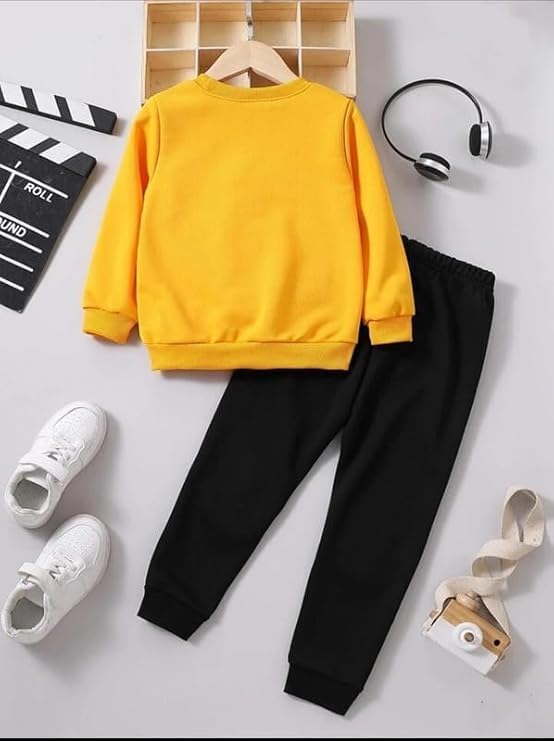 Image of NOVA BLOOM Kids Clothes for Boys | Cotton Printed Sweatshirt and Pants Set, Lightweight Breathable Kids Dress Boy Outfit, Comfortable Baby Boy Dress for Summer and Winter Wear