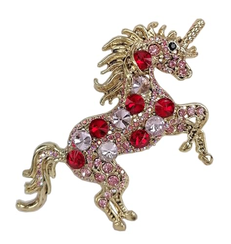 Image of Unique Animal Unicorn Horse Brooch Pin Pendant Austrian Crystal BZ6172