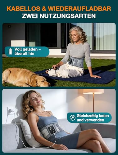 ALLJOY 170CM Wärmegürtel Rücken Heizkissen Kabellos Massagegerät 5000mAh – Ansicht 5