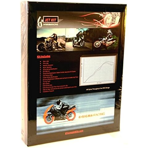6 Sigma Carb Jet Kit fits Honda VTX1300 VTX 1300 C R T 2003-09 Custom Performance Stage 1-2-3 Carburetor Jetting Cover