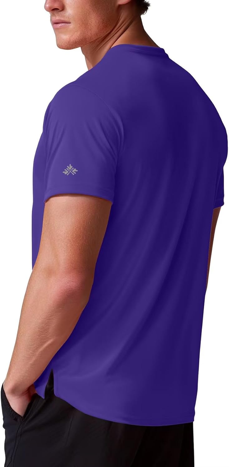 Zengjo Athletic T Shirts for Men,Quick Dry Gym Workout Running Sport Moisture Wicking Short-Sleeve Crewneck Tee - Image 4