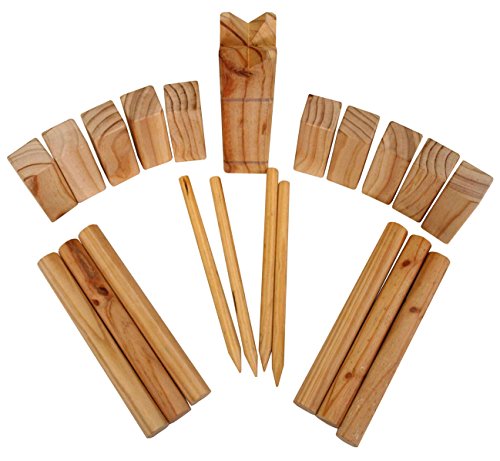 Schildkröt Kubb Schwedenschach, das beliebte Gartenspiel aus Skandinavien, komplettes Set aus FSC zertifiziertem Holz, inkl. Tragetasche zur Aufbewahrung, 970112