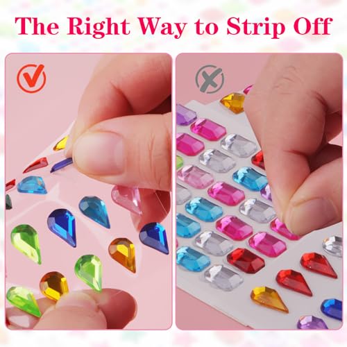 Hoiny GEM STICKERS Crafts For Kids, Self Adhesive Jewel Stickers thumb #6