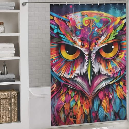 Rideau de douche hibou de qualité supérieure en polyester résistant