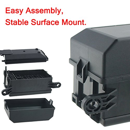 Iztor Universal 6 Way Blade Fuse Holder Box with Spade Terminals and Fuse,5PCS 4Pin 12V 40A relays for car Truck Trailer and Boat - Thumbnail 5
