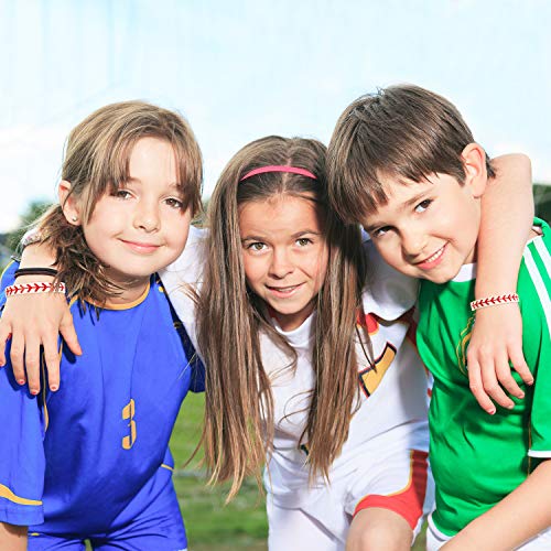 Jovitec Softball Bracelet Softball Wristband Silicone Bracelet Softball Gift For Softball Player And Softball Teams (24 Pieces, White) #TOP6