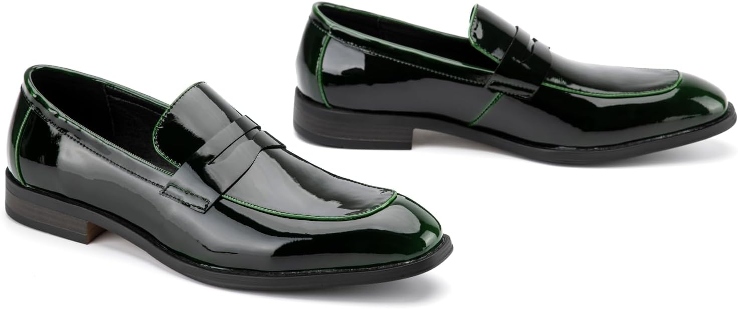 JITAI Mens Velvet Loafers Dress Shoes Loafers for Men Tuxedo Suit Shoes - Image 5