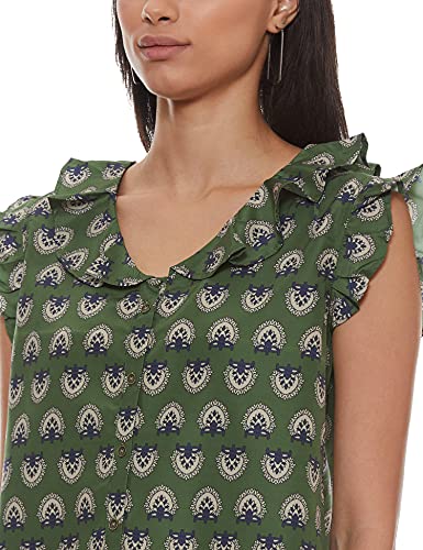 Image of Desi Belle Women's Regular Blouse (DBCTTP-6 Green XXXL)