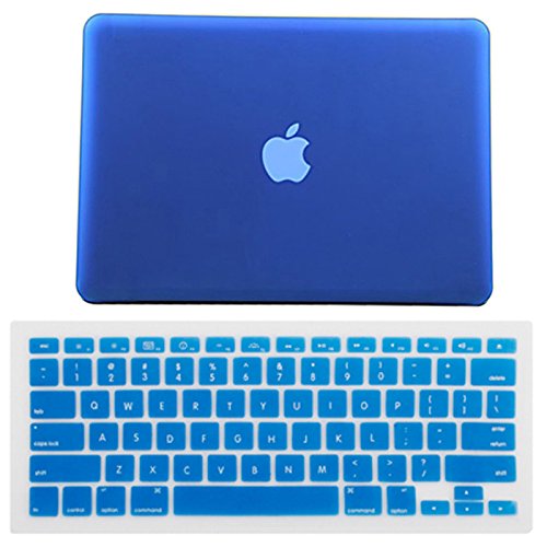 HDE MacBook Pro 13 (Non Retina) Case and Keyboard Cover Snap On Protective Hard Shell Blue Design Fits Old Macbook Pro 13 Inch Model A1278 with CD Drive (Blue)