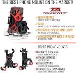 TruActive Support de téléphone de vélo Premium pour téléphones 4"-7" inclus 6 Bandes de couleurs réutilisables - Outil Free handlebar Mount pour vélo, moto, scooter électrique, ATV