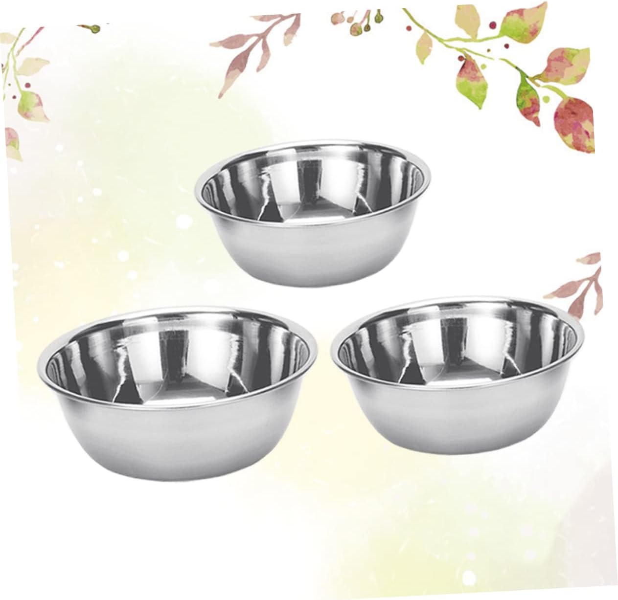 GARVALON 3PCS Stainless Steel Treatment Bowls Multipurpose Iodine Bowls (12cm 14cm 16cm) for Use for Wound Care and Dressing Changes