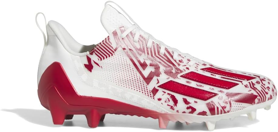 adidas Mens Adizero 12.0 Mismatch Football Sneakers Shoes - Red, White