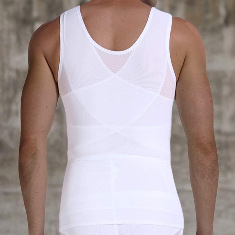 Mens Body Shaper Compression Tank Top Slimming Shapewear Abdomen Undershirt - Image 7