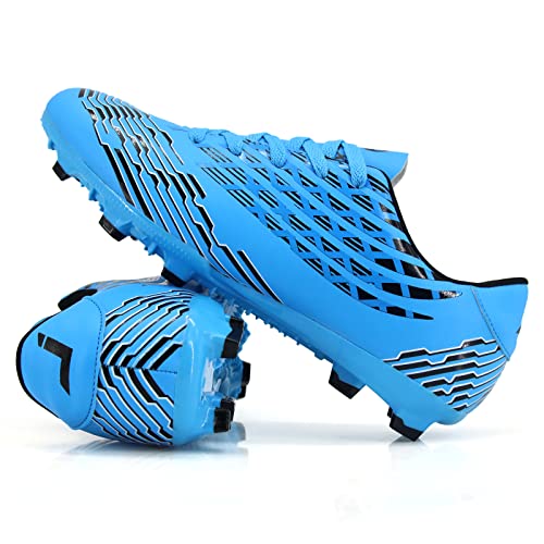 Juzecx Soccer Cleats For Men Youth Fg/Ag Firm Ground Soccer Cleats Soccer Shoe Blue #TOP1