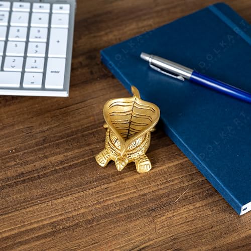 Image of Idolkart Brass Tortoise Diya Set 2 Inch (Pair of 2)-Tortoise Pooja Deepam for Home Decor & Festive Decor | Turtle Diwali Diya Set for Pooja Decoration Items | Turtle Brass Deepam Pair for Diwali Gift