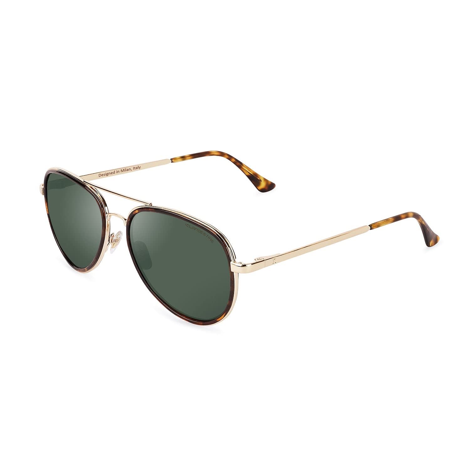 CLANDESTINE - Gafas de Sol Unisex - Modelo Pilot - A15 - Lentes de Nylon HD y Montura de Acero Inoxidable - Talla Única - 144 mm x 51 mm