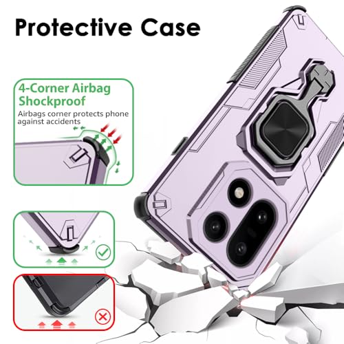 Image of TheGiftKart Tough Armor Bumper Back Case Cover for OnePlus 15 5G | Ring Holder & Kickstand in-Built | 360 Degree Protection Back Case Cover for OnePlus 15 5G (PC & TPU, Pink)