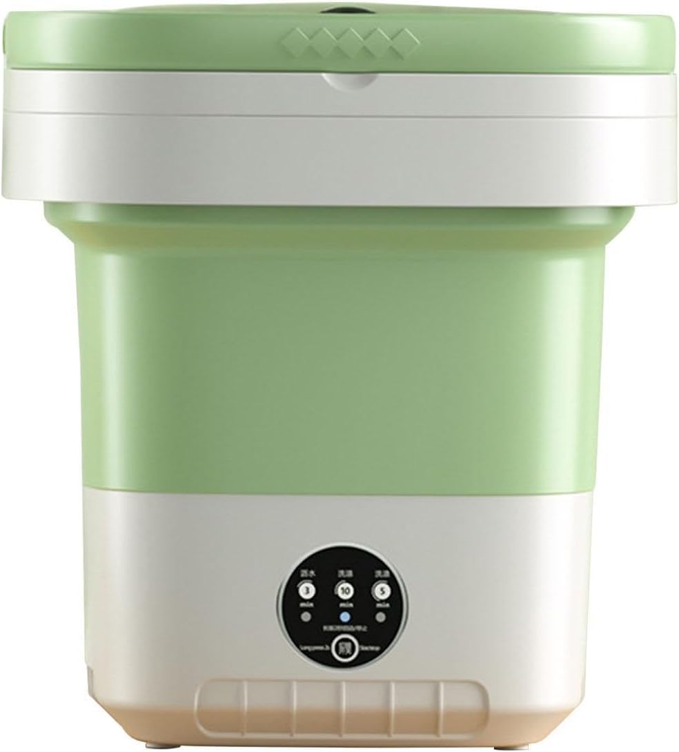 ATORSE Foldable Washing Machine Portable Washing Machine for Apartment Dorm Laundry Green
