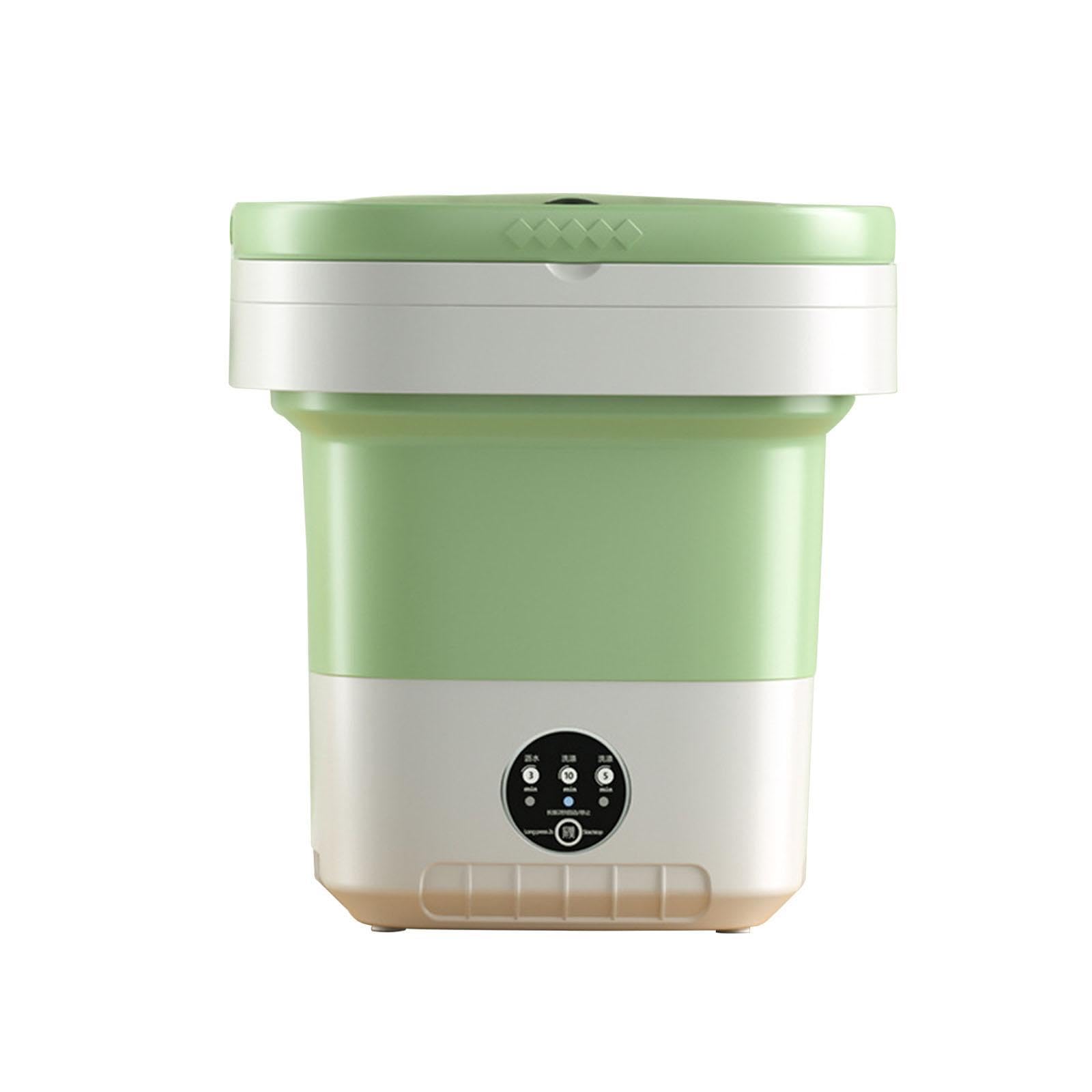 ATORSE Foldable Washing Machine Portable Washing Machine for Apartment Dorm Laundry Green