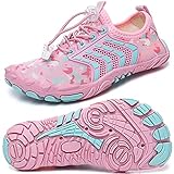 Quickshark Kids Water Shoes Boys Girls Barefoot Aqua Socks Lightweight Quick Dry Sandals Slip On Walking Sneakers for Beach Pool Swim D Pink 13 Liile Kid